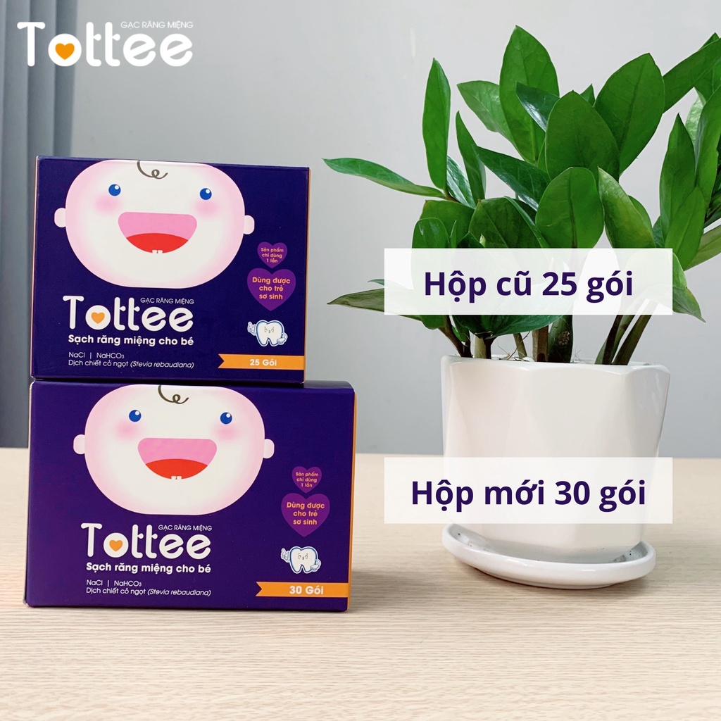 Gạc rơ lưỡi / răng miệng Tottee 30 gói/hộp