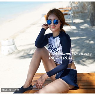 Đồ bơi dài tay Hàn Quốc croptop pada