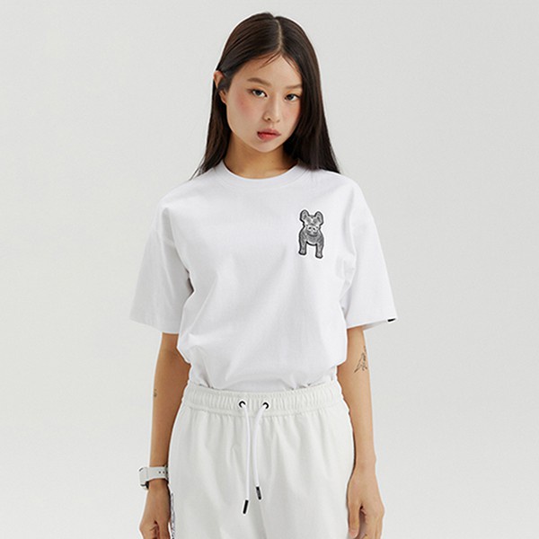 Áo Lifework basic chính hãng in logo ở bên trái,  áo phông đơn giản cho nam và nữ |  LW235TS904