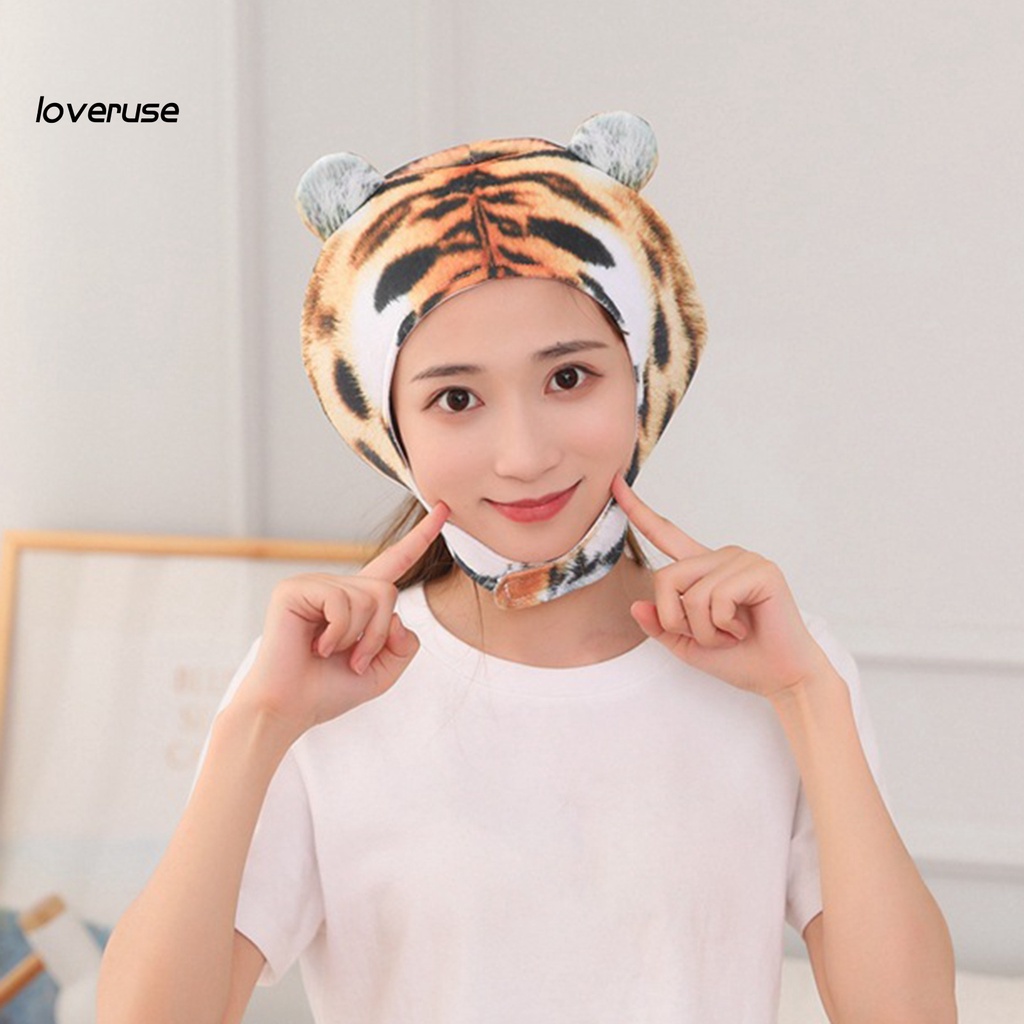 Mũ lông mềm hình con hổ chụp ảnh cho bé gái