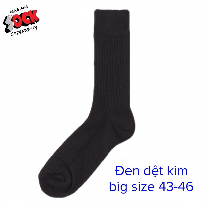 Tất/vớ nam công sở Big size 43-46 cổ cao, cổ ngắn, cổ trung dành cho người chân to. Hàng Muji Nhật Bản