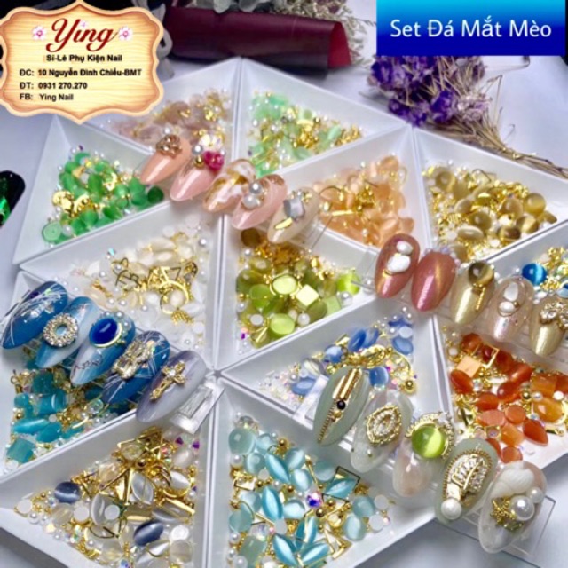 Set Đá Mắt Mèo.Có 7 màu(Click vô xem hình và chọn màu)