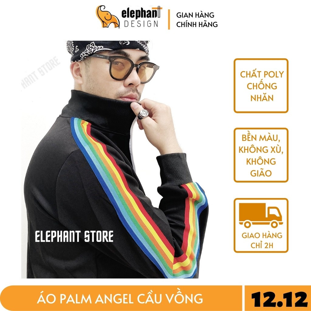 Áo Khoác Nỉ Nam Thu Đông PALM ANGEL RAINBOW | Cao Cấp Chất Liệu Poly Pha Cotton, Cá Tính, Chất, Phù Hợp Với Nam