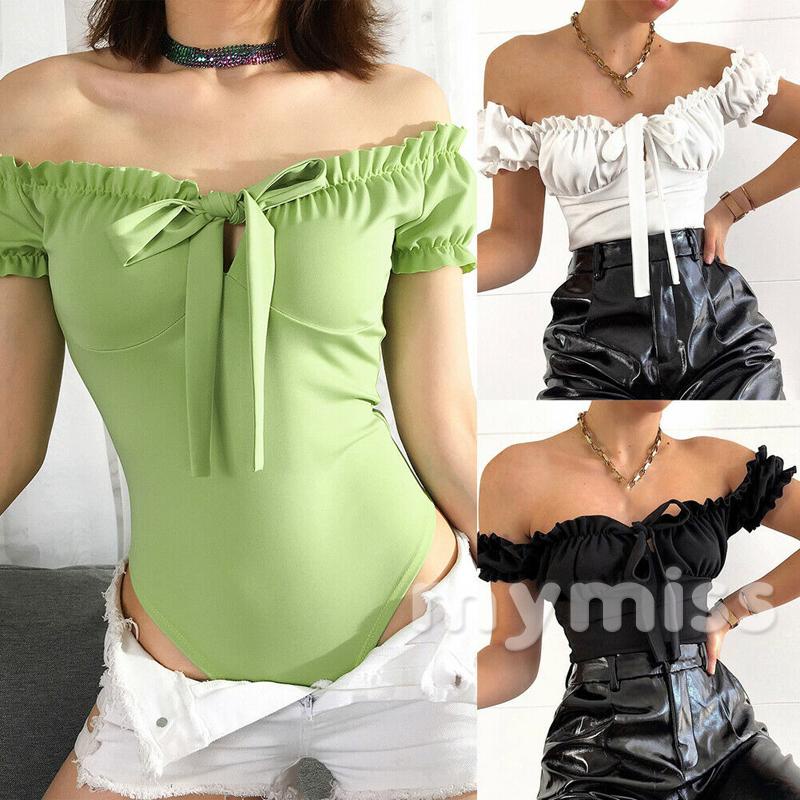 Áo liền quần Trễ Vai Tay Phồng Thời Trang Cho Nữ