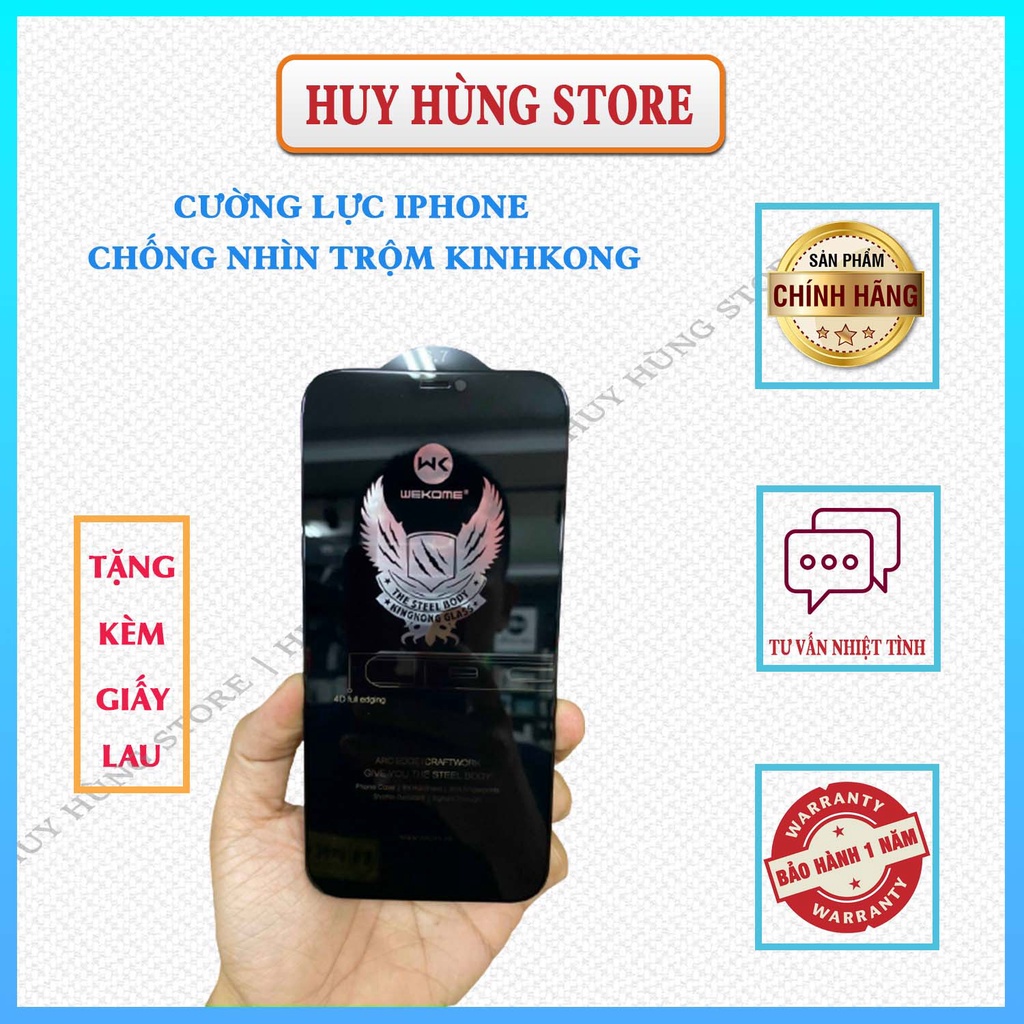 Kính Cường Lực iPhone Kingkong WK Chống Nhìn Trộm