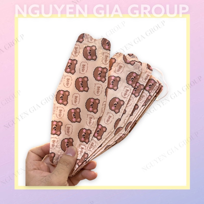 bịch 10 cái khẩu trang KF94 nội địa Trung loại tốt, mịn ko ngứa da, quai mềm  ko đau tai Nguyễn Gia group cao đạt q5