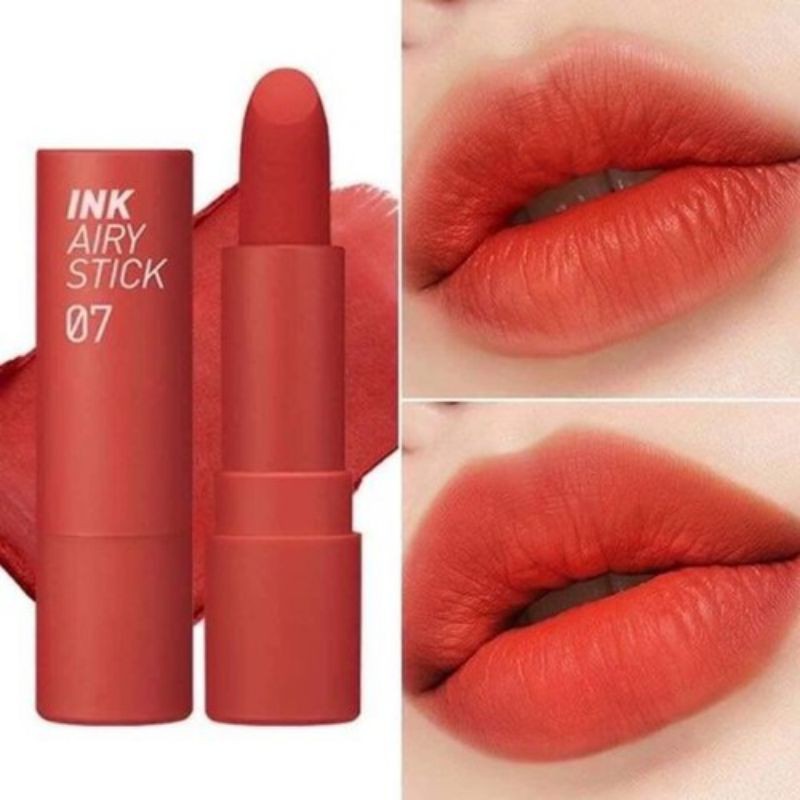 Son Thỏi Peripera Ink Airy Velvet #07 đỏ đất.