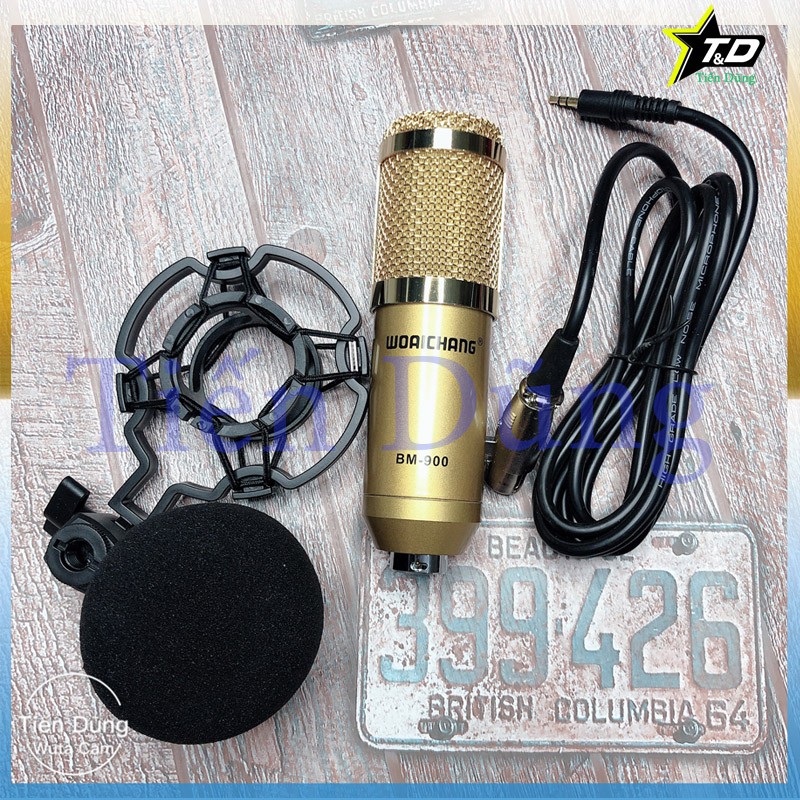 Bộ livestream sound card k10 2020 đi mic thu âm BM900 kèm tai nghe Hoco M1 chính hãng - Trọn bộ mic thu âm hay karaoke