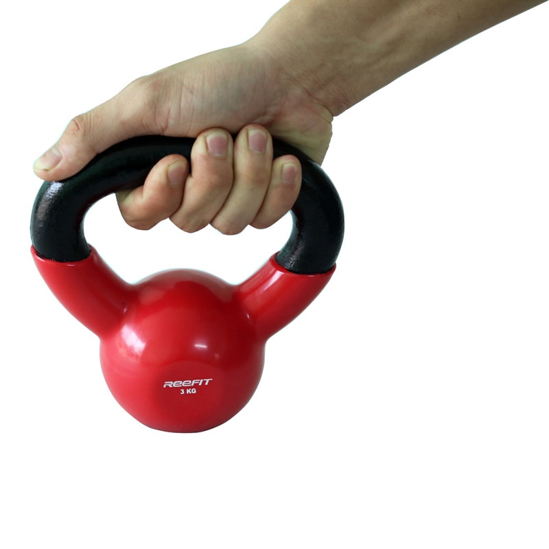 Tạ bình vôi tạ quai xách tạ ấm bọc cao su cao cấp  3kg Reefit Sport