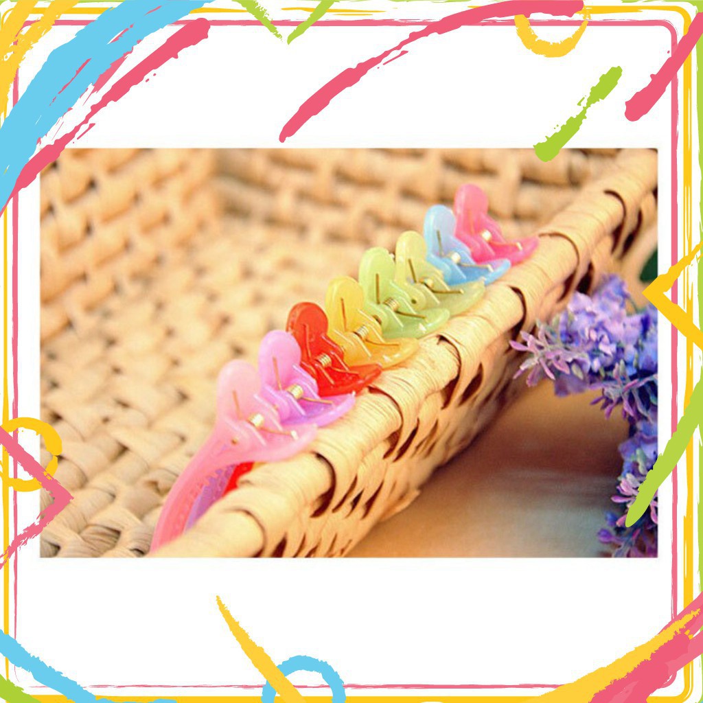 Ghim Kẹp Tóc Mỏ Vịt Nhiều Màu Làm Bằng Nhựa Cao Cấp Tiện Dụng Dài 7,5 Cm, Nhỏ Gọn Đáng Yêu.