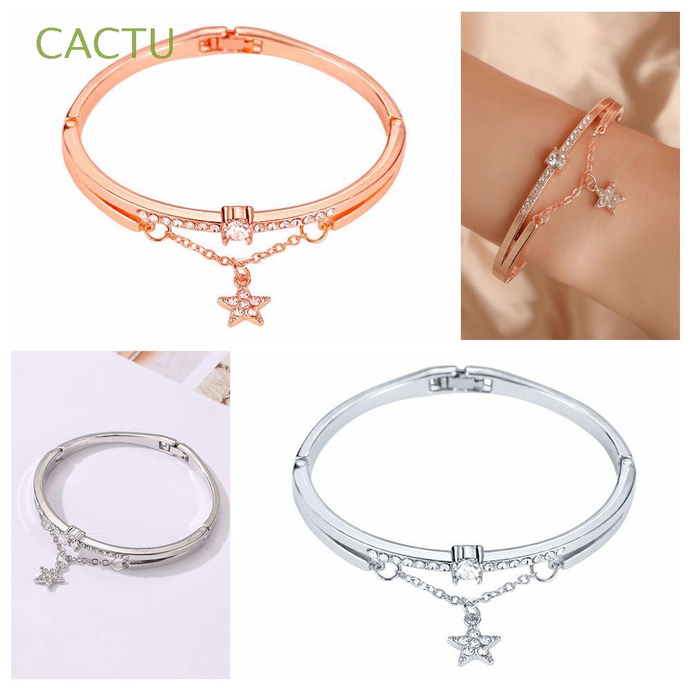 Vòng tay xương rồng phối hình trái tim và ngôi sao cho nữ