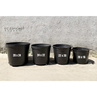 Chậu Nhựa Đen Cứng | Size từ 20cm
