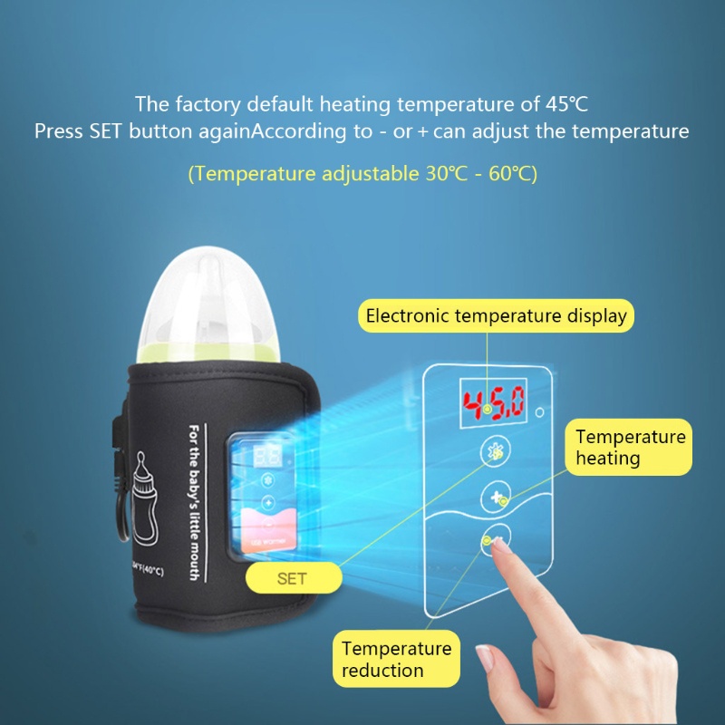 Máy hâm sữa/nước uống USB cho bé yêu kiểu dáng nhỏ gọn tiện dụng khi đi du lịch