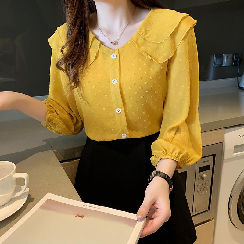 Áo Chiffon Tay Lửng Dáng Rộng Cho Nữ 2021