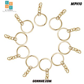 Móc khóa Sắt phẳng Mạ Màu Vàng