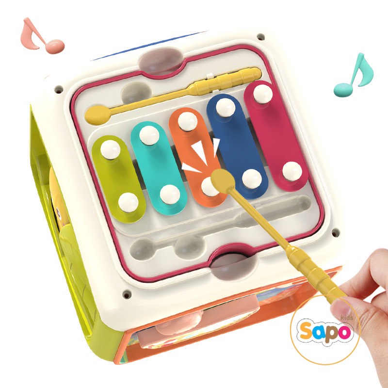 Hộp âm nhạc đa năng 7 mặt giáo dục sớm cho trẻ có tặng kèm pin và tua vít Sapo Kids