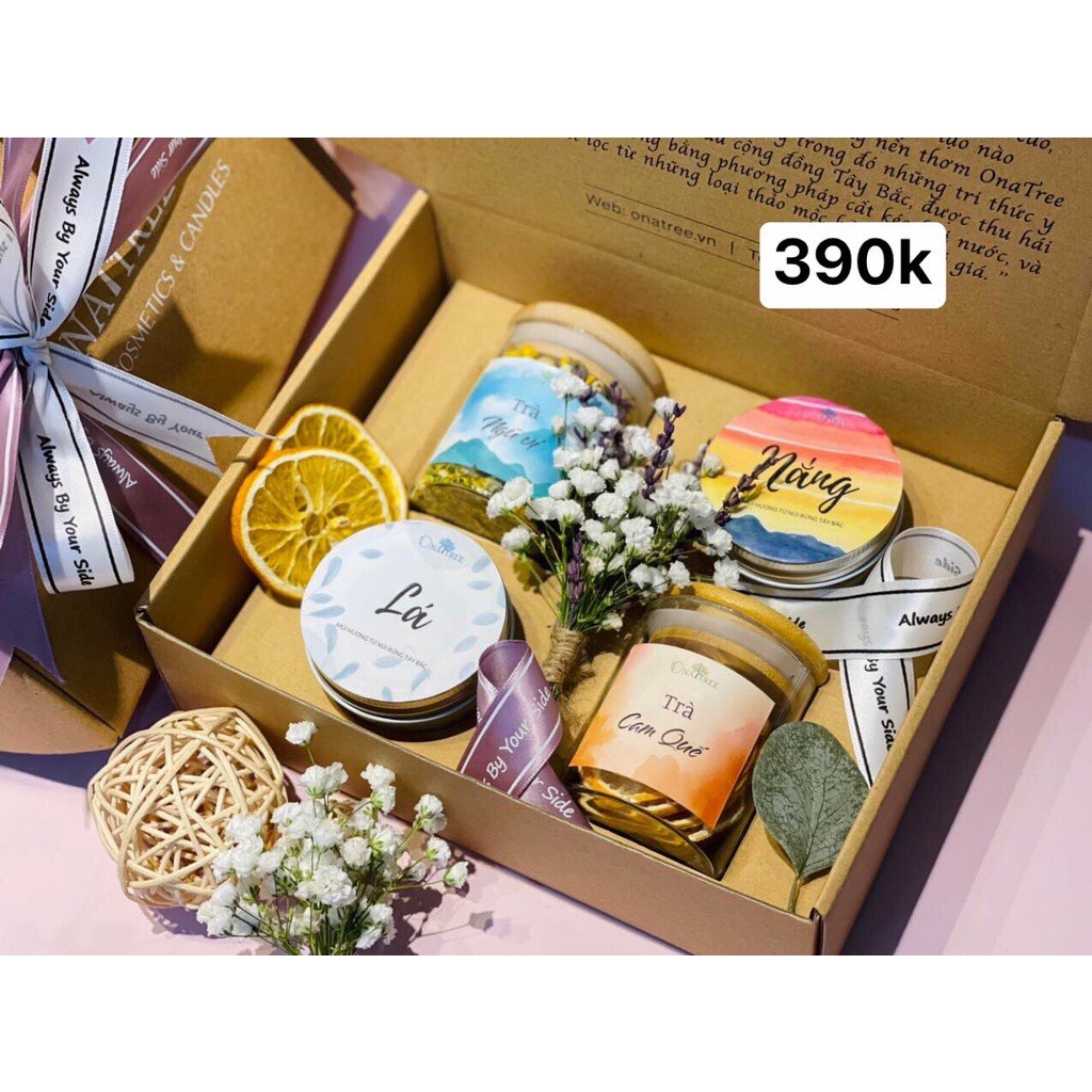 Set Quà Tặng Nến Thơm ONATREE 8 Mùi Hương Tặng Sinh Nhật Bạn Gái Bạn Trai