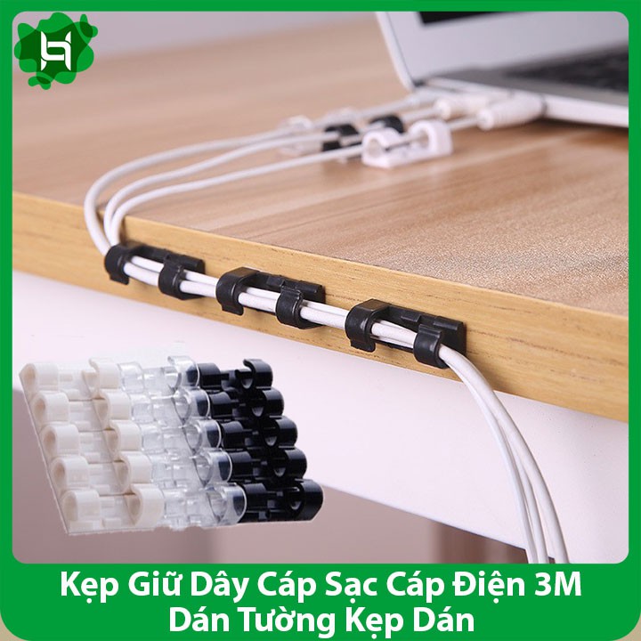 Kẹp Giữ Dây Cáp Sạc Cáp Điện 3M Dán Tường