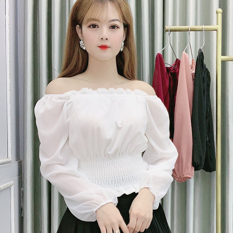 Áo thun nữ dài tay - Các Mẫu - Màu Trắng Vàng Đen - Hanlly Fashion Thời Trang Nữ