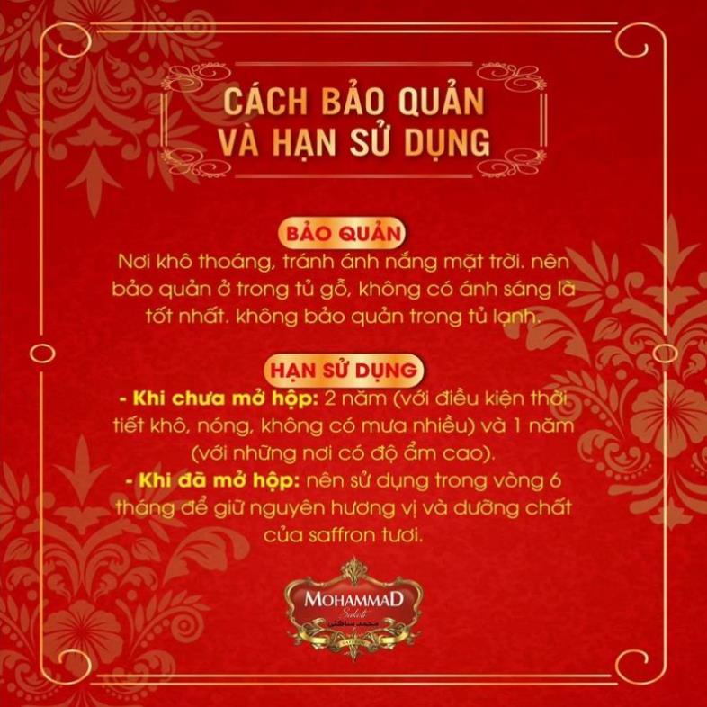 Chính hãng  Nhuỵ hoa nghệ tây saffron Mohamad nguyên bản 2g - XUKA.cosmetics