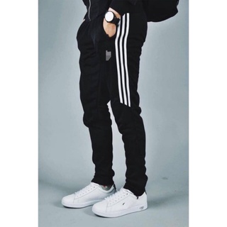 Quần thun jogger nam bigsize lưng thun dài ống túm có 3 sọc ngắn [bigsize < 140kg ]