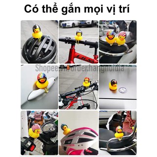 Vịt Gắn Xe,Vịt đội mũ bảo hiểm (Mũ ngẫu nhiên)