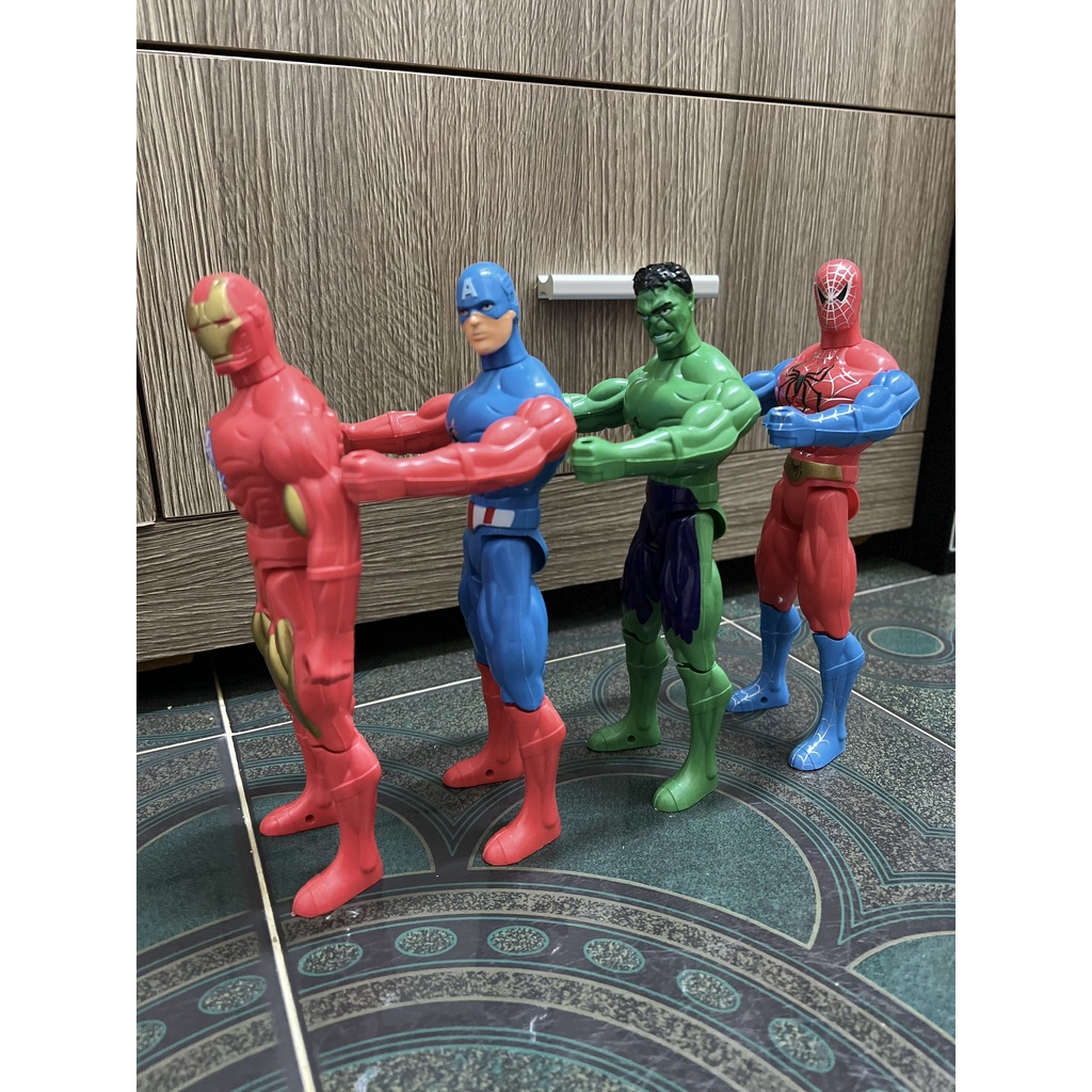 Đồ chơi siêu nhân, mô hình siêu anh hùng Avengers kèm mặt nạ, máy ban thẻ, thế giới đồ chơi 1104