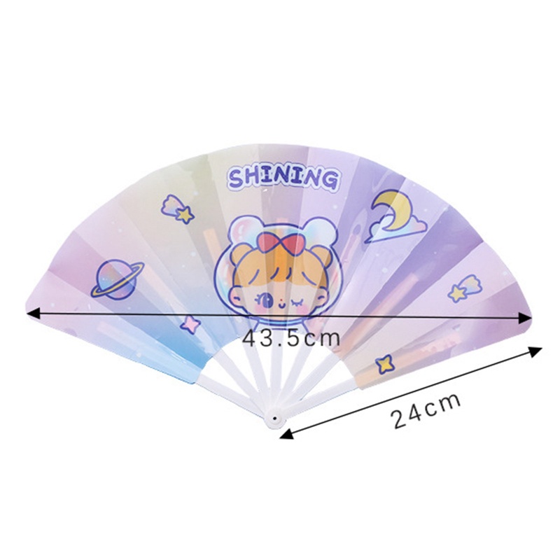 Tmdbyx Quạt Nhựa Mini Xếp Gọn In Hoạt Hình Kiểu Trung Hoa Dễ Thương Cho Bé
