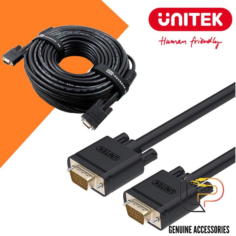 Cáp VGA LCD 3C+6 Unitek dài 1.5m - 3m - 5m