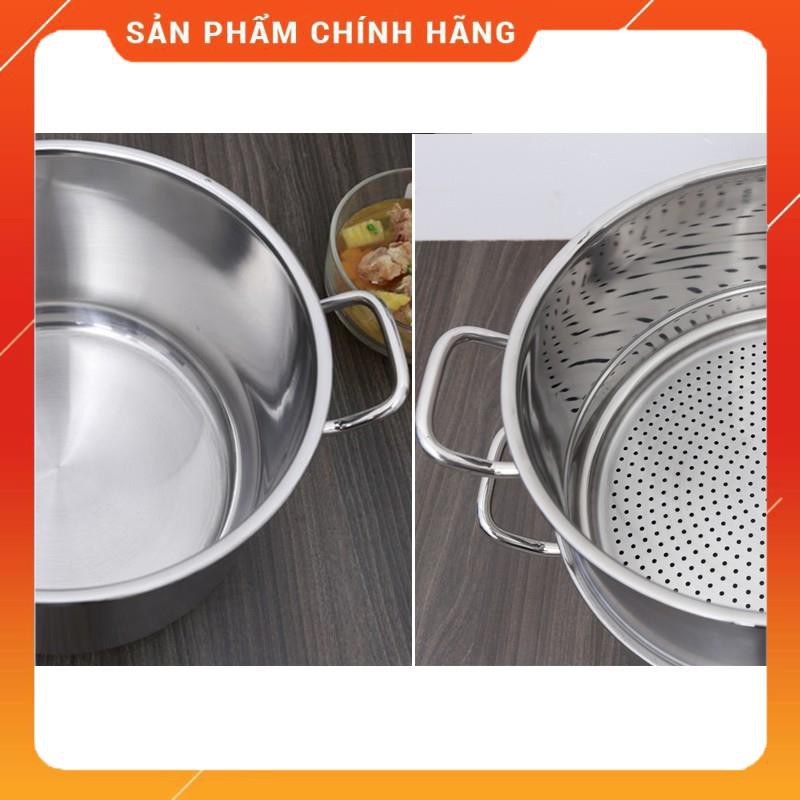 [HÀNG SIÊU TỐT]  Bộ Nồi Xửng Hấp Inox Fivestar 30cm nắp kính bảo hành 5 năm chính hãng