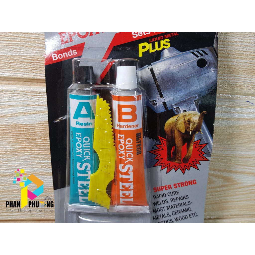 Keo AB 2 Thành Phần Thái Lan Quick Epoxy Steel Alteco 56.7G / Keo Dán Đa Năng Chịu Nhiệt, Chịu Nước, Dán Nhựa, vvv