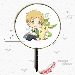 Quạt tròn cổ trang Hetalia - Axis Powers anime cầm tay