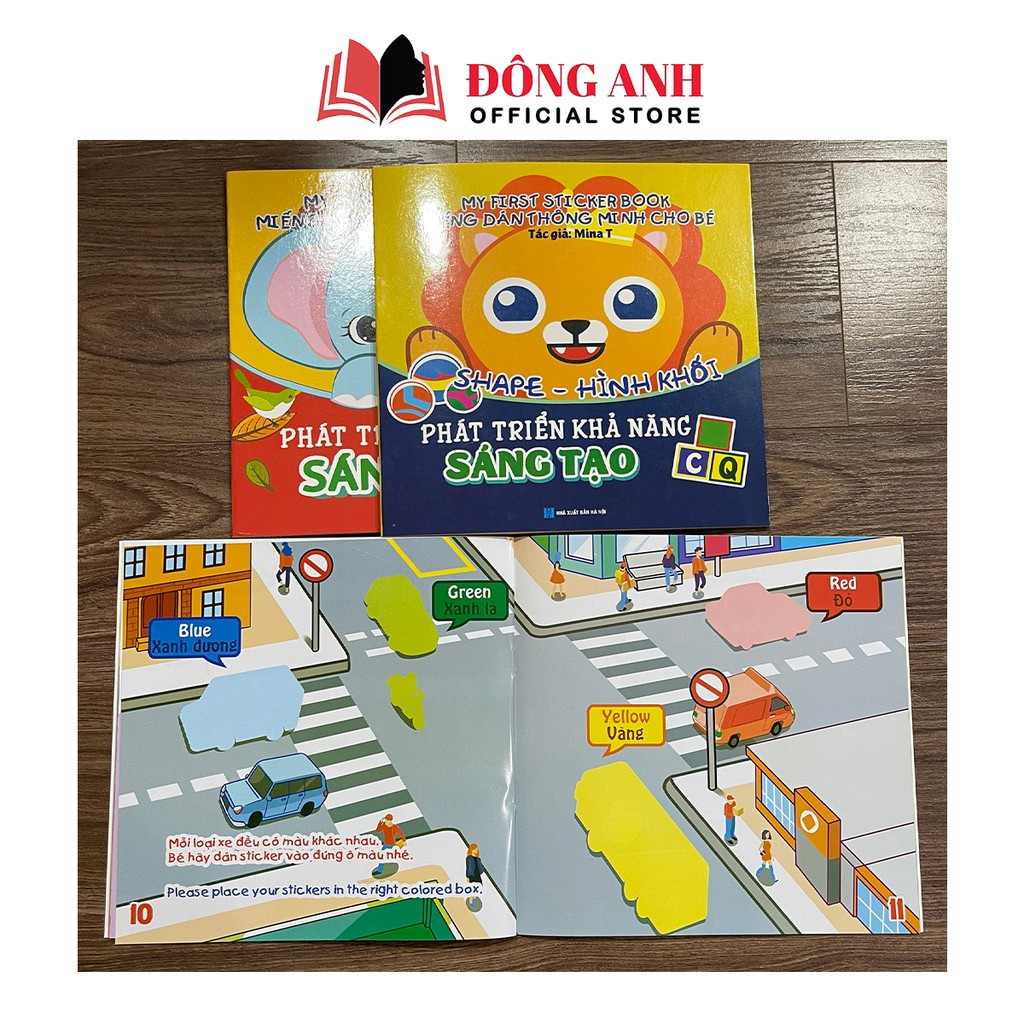 Sách - Combo 3 cuốn Bóc dán thông minh cho bé song ngữ Việt - Anh