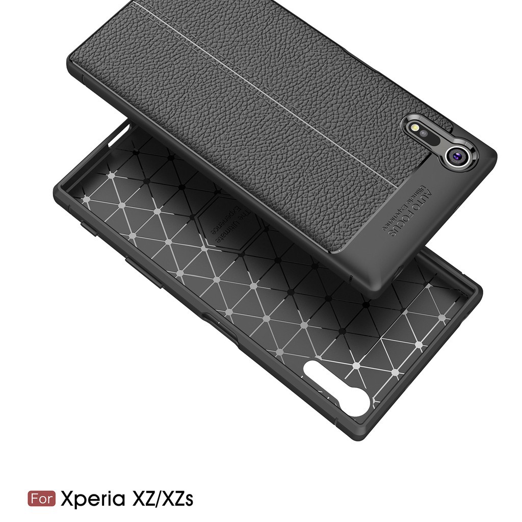 Ốp lưng vân da nhựa mềm thời trang cho điện thoại Sony Xperia XZ/XZs