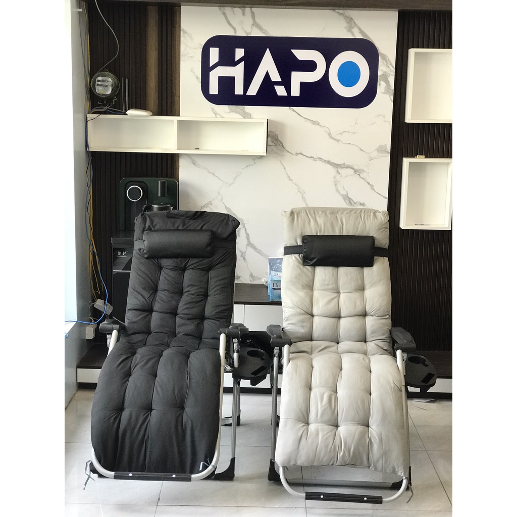 Ghế xếp thư giãn, ghế gập nằm thư giãn cao cấp Hapo, giường gấp đa năng, ghế nằm ngủ văn phòng gấp gọn tiện lợi