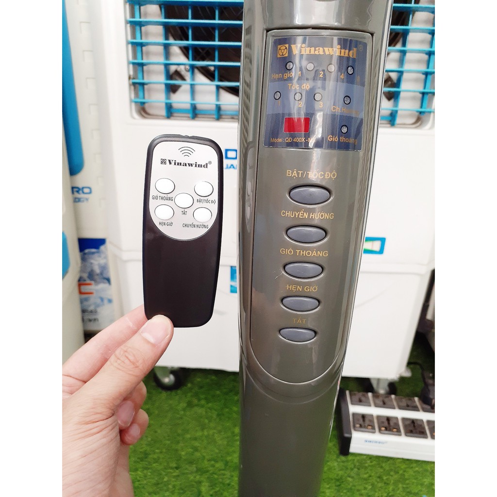 Quạt cây Vinawind QĐ400X-MS (khiển xa) và QĐ400-MS (nút bấm cơ), sải cánh 400mm, Điện cơ Thống Nhất | BigBuy360 - bigbuy360.vn
