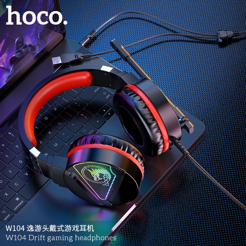 Tai nghe máy tính có míc chơi game Hoco W104 chính hãng