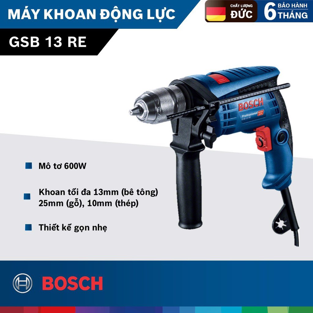 Máy khoan động lực BOSCH GSB 10 RE - 13 RE - 16 RE [CHÍNH HÃNG - GIÁ TỐT - CÓ SẴN]