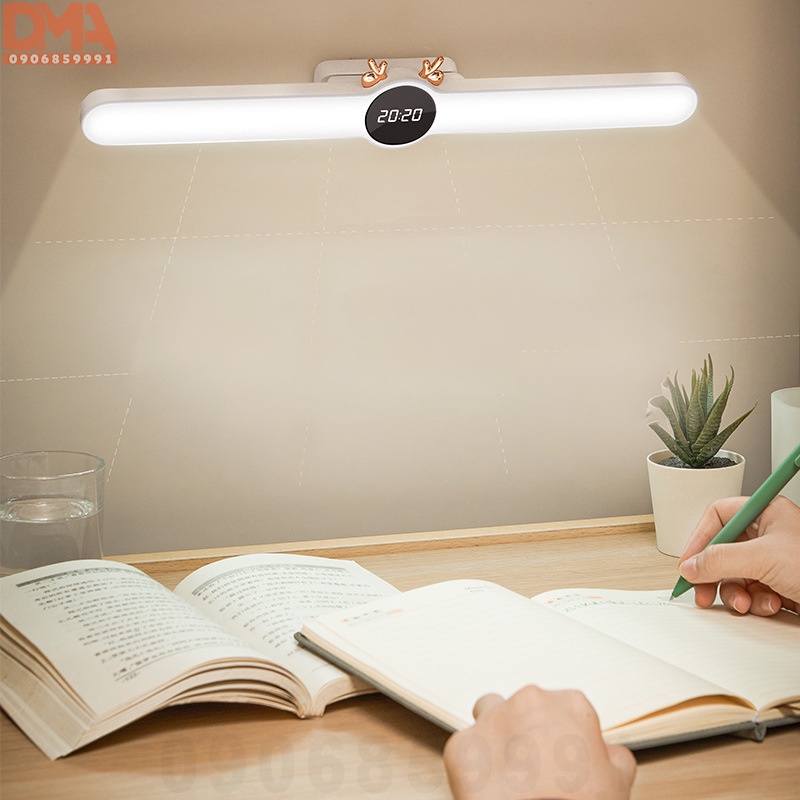 Đèn ngủ dán tường,đèn học led kèm đồng hồ (WH-B18)