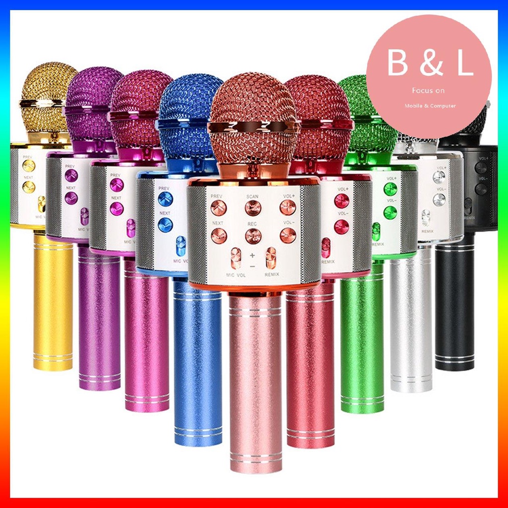 KTV Wireless Karaoke Handheld Microphone USB Player Mic Speaker Portable Christmas Birthday Home Party