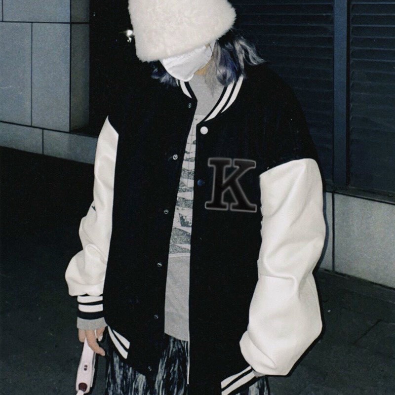 Áo Bomber Dù Nam Nữ Chữ K Unsiex Thời Trang Tuổi Teen Cúc Bấm TP360 [NewUnisex]