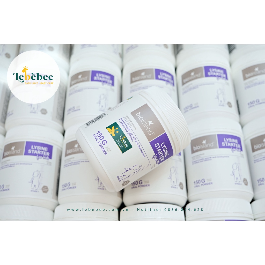 Lysine bột cho bé từ 7 tháng đến 5 tuổi - Bio Island Lysine Starter ( 150g)