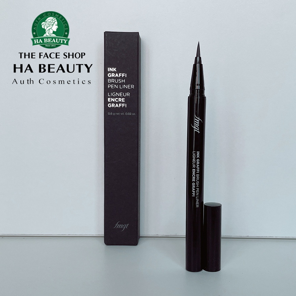 Bút kẻ mắt nước không trôi chống nước chống lem đầu cọ mảnh The Face Shop Ink Graffi Brush Pen Liner 0.6g