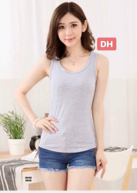 Áo ba lỗ trơn cotton