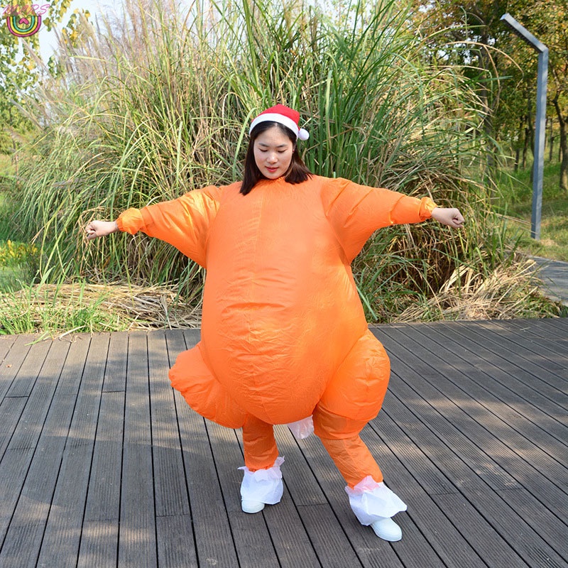 Bộ Đồ Bơm Hơi Hóa Trang Gà Tây Nướng Vui Nhộn Cho Người Lớn Dịp Halloween