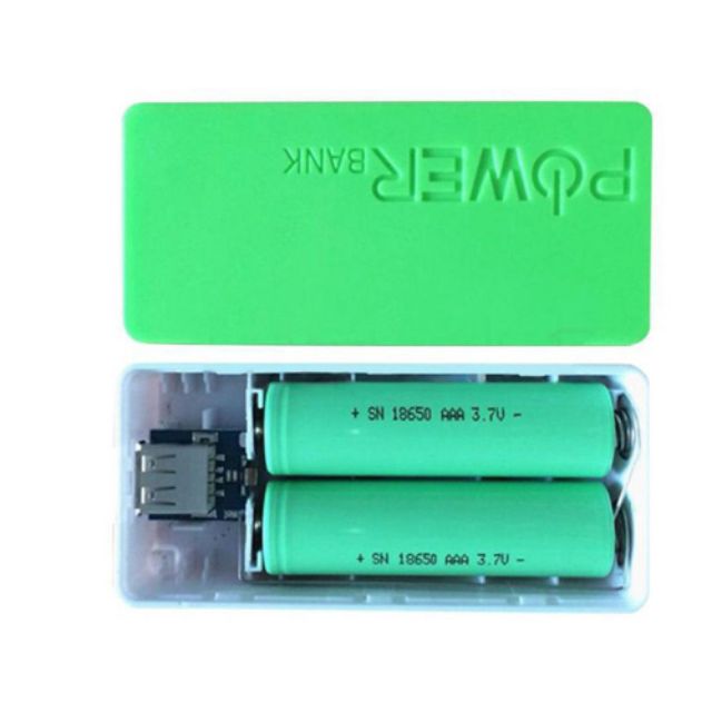 Box Sạc dự phòng 2 pin (đã bao gồm bin 18650) dung lượng Cao 6800 mah