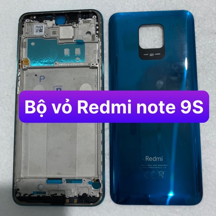 bộ vỏ xiaomi redmi note 9s / note 9 pro dùng chung - gồm lưng,xương,phím