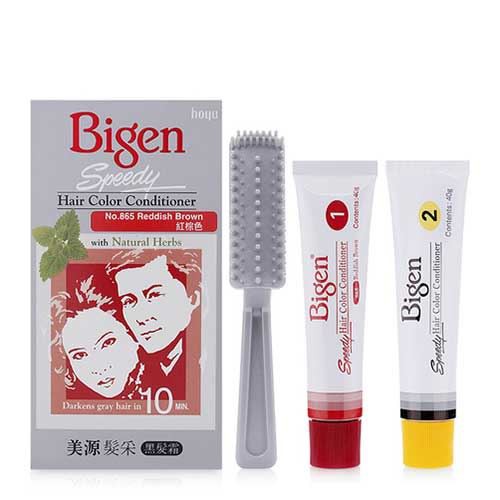 Thuốc nhuộm tóc thảo dược Bigen Speedy Hair Color D865 - Nâu Đỏ