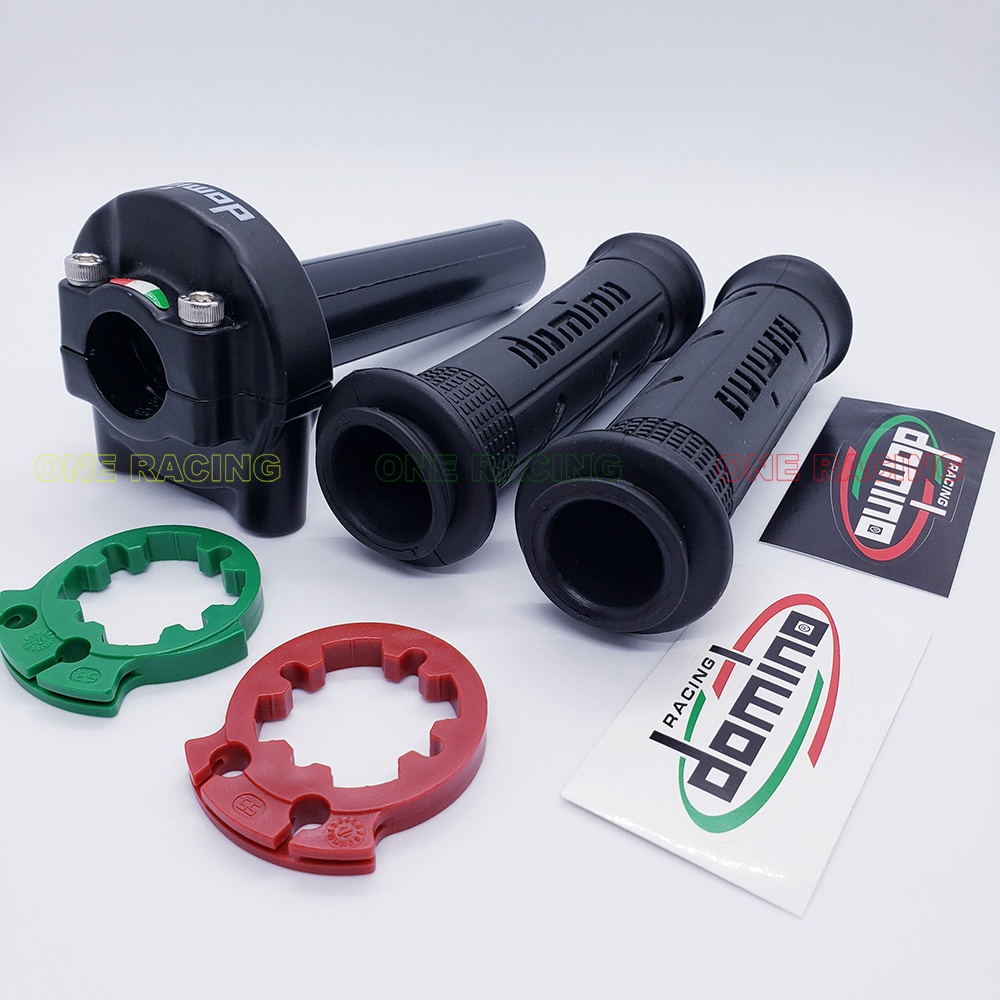COMBO Cùm tăng tốc domino 2 dây ga, 2 Bao tay xe máy domino, mẫu cao cấp phù hợp cho tất cả dòng xe hiện nay, ONE RACING