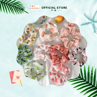 Dây cột tóc vải Scrunchies fruit new trend